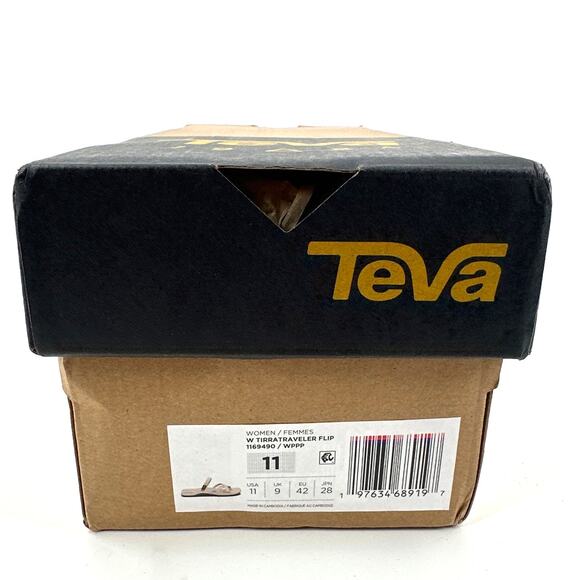 Teva Women's White Pepper Tirra Traveler Flip Flop Sandals Size 11 - Picture 3 of 9